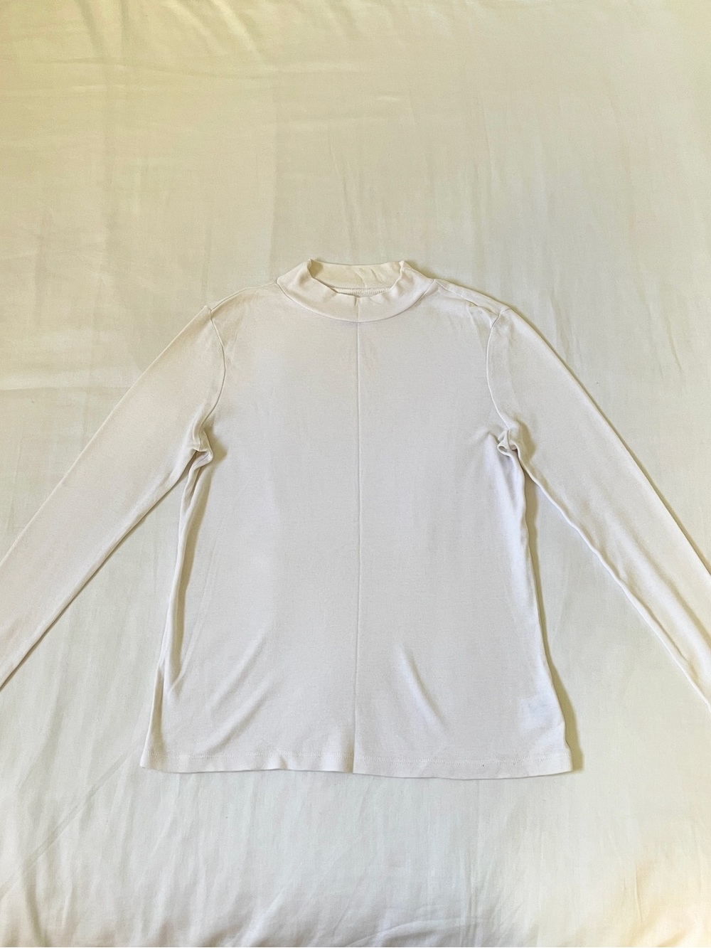 White Stag Cream Mock Neck Long Sleeve Top